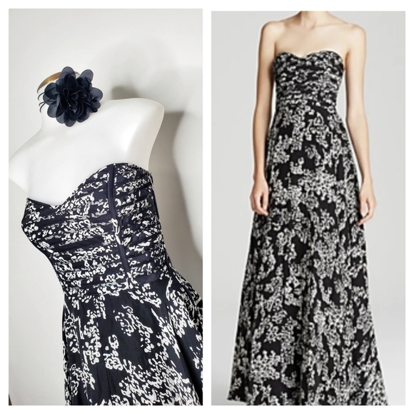 Parker | 100% Silk Tamara Sweetheart Neck Strapless Maxi Gown Dress - Picture 2 of 12